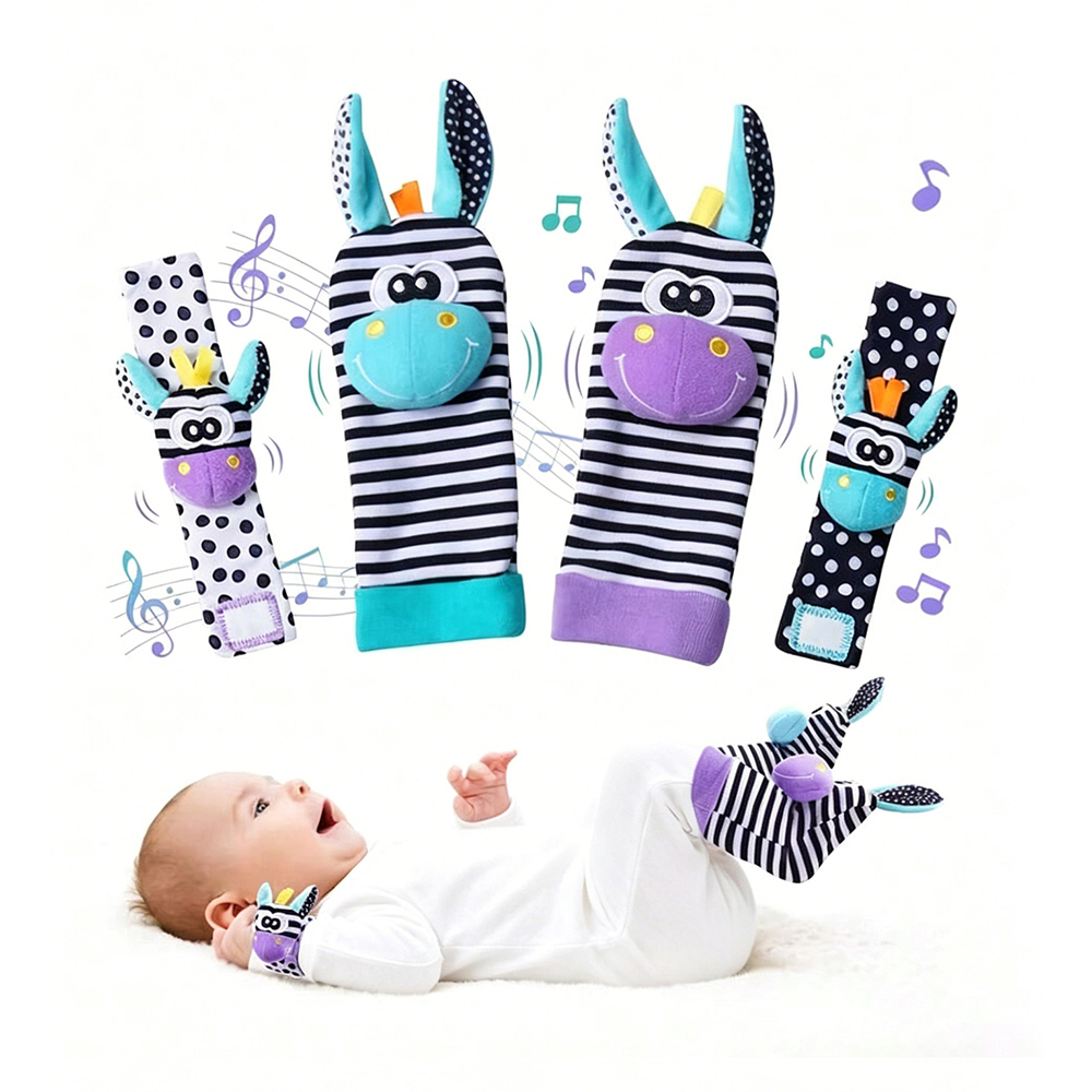 Baby Rattle Toy Set - Babyrasseln, Spielzeug für Säuglinge mit Knisterpapier,