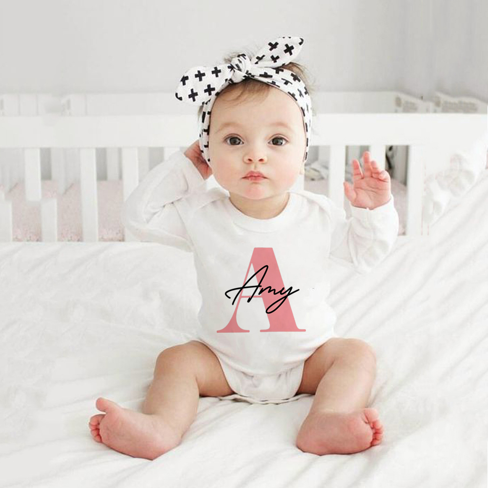 Baby Products Name - Baby Mädchen Name Strampler Schwangerschaft Ankündigung