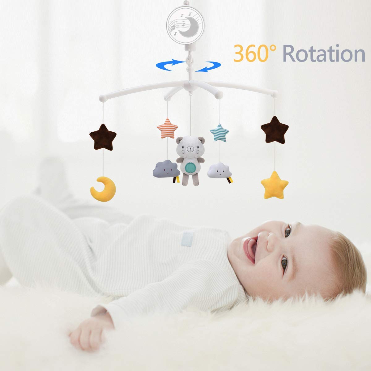 Babybett Mobiles Rasseln Musik – Baby Rattle Toy Set Bewertung und Preis