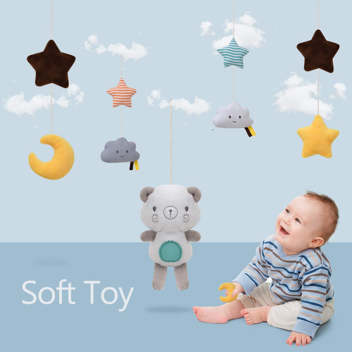 Babybett Mobiles Rasseln Musik – Baby Rattle Toy Set Bewertung und Preis