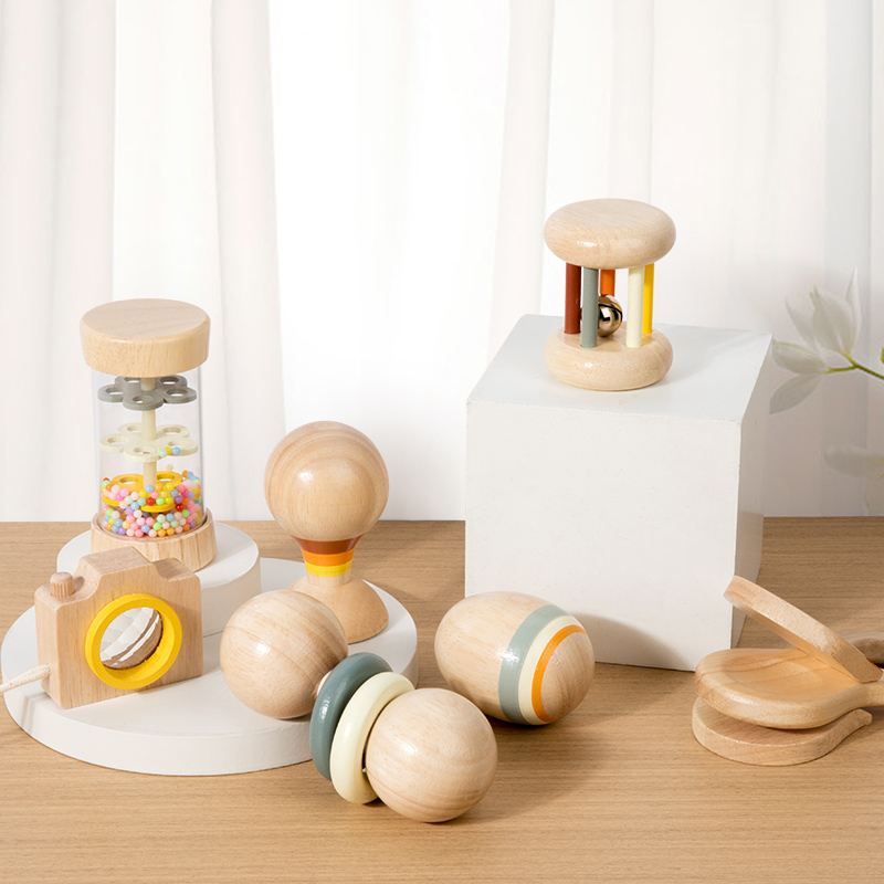 Montessori Holzspielzeug 7-tei – Baby Rattle Toy Set Bewertung und Preis