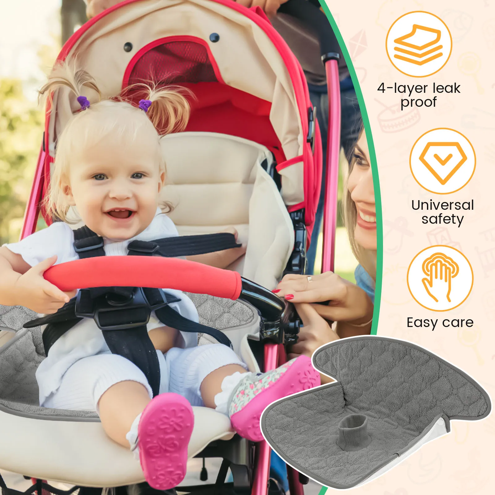 2 Stück Baby-Pipi-Unterlage au – Infant Car Seat Cover Bewertung und Preis
