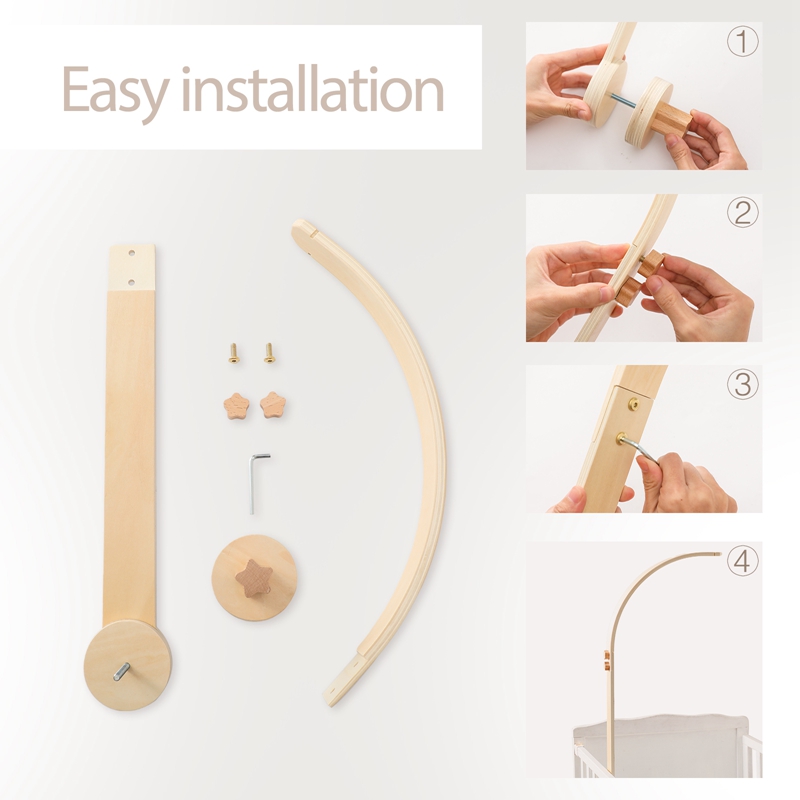 Baby Holz Bett Glocke Halterun – Baby Rattle Toy Set Bewertung und Preis